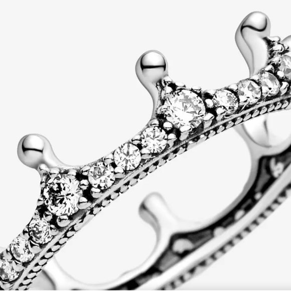 PANDORA sterling silver crown ring size 5 - Picture 3 of 9